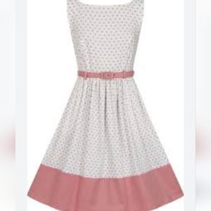 Retro Collectif (ModCloth) Pink and white swing dress